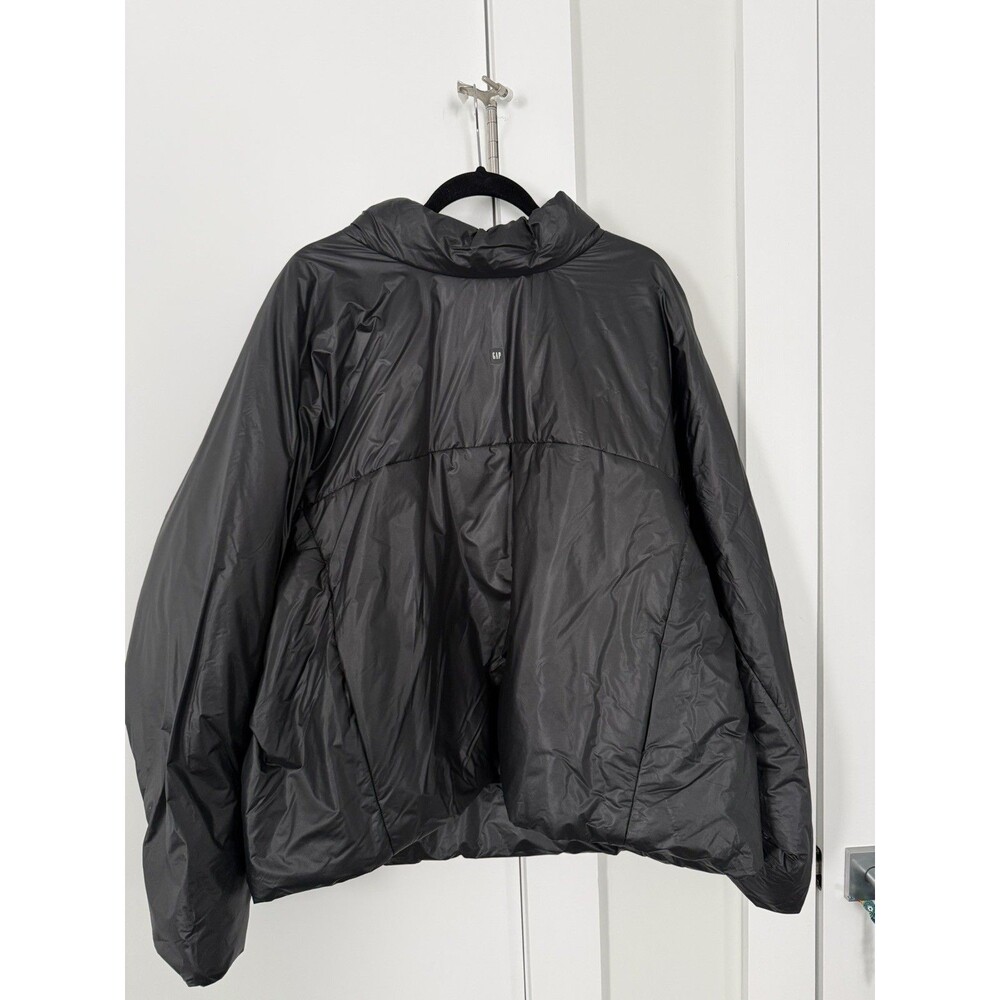 Yeezy Gap Balenciaga Mock Neck Puffer Jacket Men Sz S Black Pullover